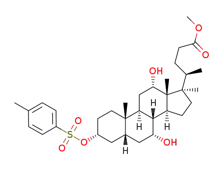 methyl (3α,5β,7α,12α)-7,12-dihydroxy-3-(p-toluenesulfonyloxy)cholan-24-oate
