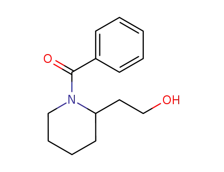 Molecular Structure of 66120-20-5 (2-Piperidineethanol, 1-benzoyl-)