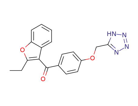 5-[4-(2-ethyl-3-benzofuroyl)phenoxymethyl]tetrazole