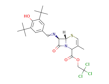 2,2,2-trichloroethyl 7β-(3,5-di-tert.-butyl-4-hydroxybenzylideneamino)-3-methyl-2-cephem-4-carboxylate