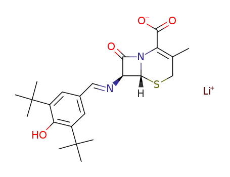 Lithium 7β-(4-hydroxy-3,5-di-tert.-butylbenzylidene-amino)-3-methyl-3-cephem-4-carboxylate