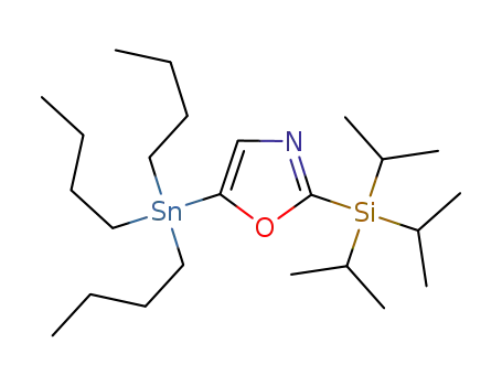 Molecular Structure of 869542-43-8 (5-(tributylstannyl)-2-(triisopropylsilyl)oxazole)
