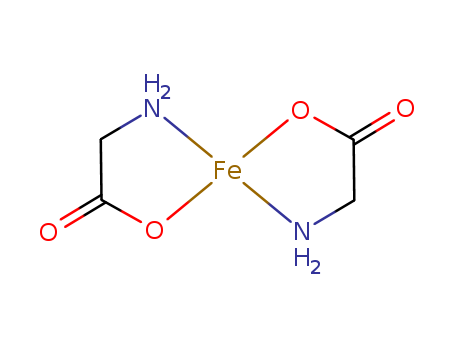 20150-34-9,FERROUSBISGLYCINATE,Iron,bis(glycinato)- (7CI,8CI);Iron, bis(glycinato-N,O)-;B-Traxim 2C Fe;Bis(glycinato)iron;Fechel;Ferrochel;Ferrous bisglycinate;Ferrous glycinate;Iron glycinate;Iron preparation SE;