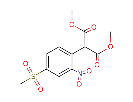 Molecular Structure of 917562-22-2 (Dimethyl 2-(4-(methylsulfonyl)-2-nitrophenyl)malonate)