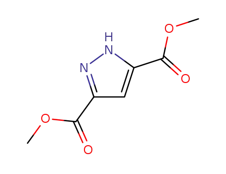 Molecular Structure of 4077-76-3 (Dimethyl 1H-pyrazole-3,5-dicarboxylate)