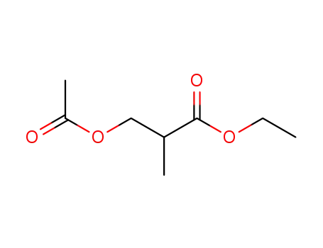 Molecular Structure of 88226-62-4 (Propanoic acid, 3-(acetyloxy)-2-methyl-, ethyl ester)