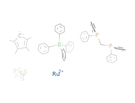 (η5-pentamethylcyclopentadienyl)ruthenium(II)[bis(diphenylphosphanyl)methane](η1-tetraphosphorus trisulfide) tetraphenylborate