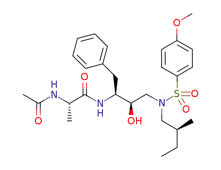 (2S)-2-(acetylamino)-N-[(1S,2R)-2-hydroxy-3-[[(4-methoxyphenyl)sulfonyl][(2S)-2-methylbutyl]amino]-1-(phenylmethyl)propyl]-propanamide