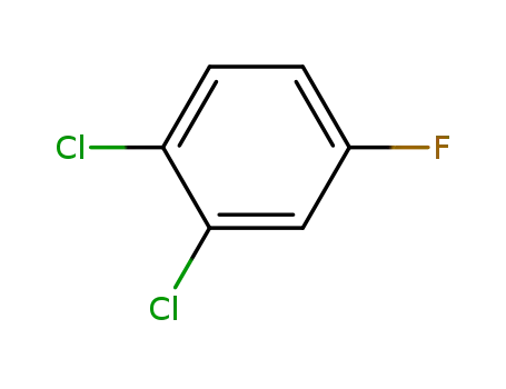 Molecular Structure of 1435-49-0 (1,2-Dichloro-4-fluorobenzene)