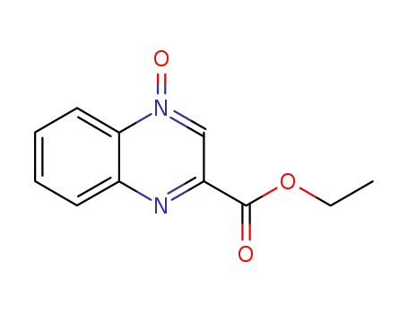 Molecular Structure of 23395-75-7 (ETHYL2-QUINOXALINECARBOXYLATE4-OXIDE)