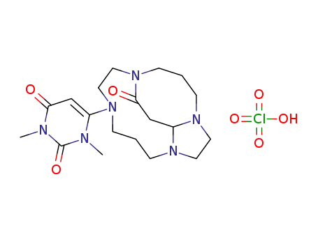 11-(1,3-dimethyluracil-6-yl)-1,4,8,11-tetraaza-17-oxo-tricyclo[6.6.3.0(4,15)]heptadecanium perchlorate