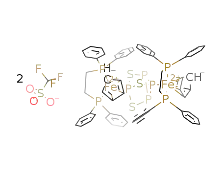 [((η5-C5H5)Fe(1,2-bis(diphenylphosphino)ethane))2(μ,η1:1-P(apical)-P(basal)-tetraphosphorus trisulfide)](triflate)2