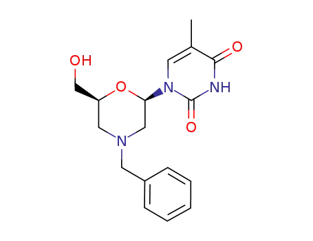 (2'R,6'R)-2'-thymin-1-yl-6'-hydroxymethyl-N-benzyl morpholine