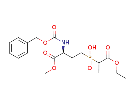 ethyl (3S)-3-[((3-(N-benzyloxycarbonyl)amino-3-methoxycarbonyl)propyl(hydroxy)phosphinyl)]-2-methylpropanoate