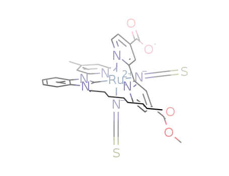 Ru(C6H4N2C((CH2)7CH3)C5H3N(CH3))(NCS)2(C5H3N(COOCH3))2