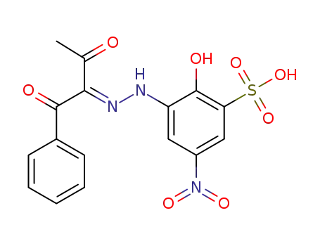 1-phenyl-2-(2-hydroxy-3-sulfo-5-nitrophenylhydrazo)butane-1,3-dione