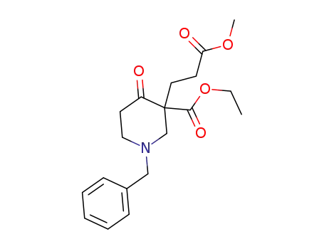 1-benzyl-3-(2-ethoxycarbonyl-ethyl)-4-oxo-piperidine-3-carboxylic acid ethyl ester