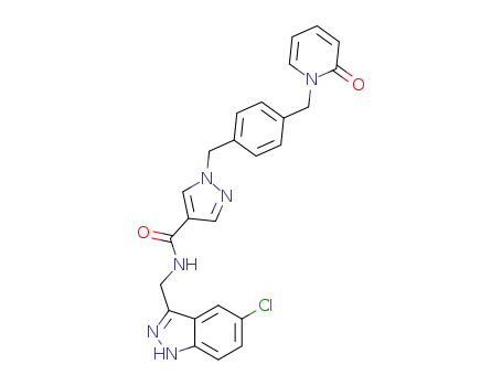 N-((5-chloro-1H-indazol-3-yl)methyl)-1-(4-((2-oxopyridin-1(2H)-yl)methyl)benzyl)-1H-pyrazole-4-carboxamide