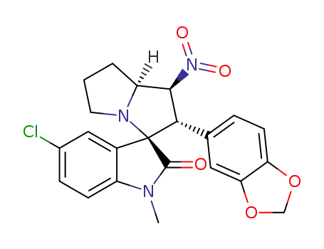 5-chloro-1-methyl-1'-nitro-2'-(3,4-methylenedioxyphenyl)-1',2',5',6',7',7a'-hexahydrospiro[indoline-3,3'-pyrrolizin]-2-one