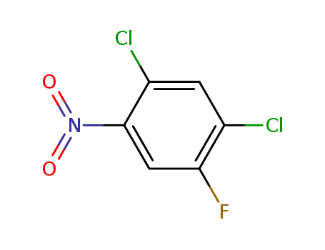 Molecular Structure of 2105-59-1 (2,4-Dichloro-5-fluoronitrobenzene)