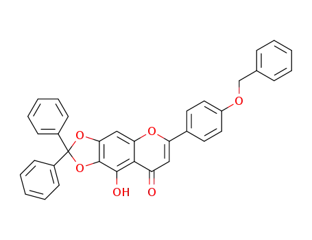 9-hydroxy-2,2-diphenyl-6-[4-(phenylmethoxy)phenyl]-8H-1,3-dioxolo[4,5-g][1]benzopyran-8-one