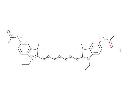 2-[5-(1-ethyl-1,3-dihydro-5-acetylamino-3,3-dimethyl-2H-indol-2-ylidene)-1,3,5-heptatrien-1-yl]-1-ethyl-5-acetylamino-3,3-dimethyl-3H-indolium iodide