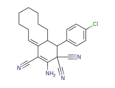 (E)-2-amino-4-(4-chlorophenyl)-4a,5,6,7,8,9,10,11-octahydrobenzo[10]annulene-1,3,3(4H)-tricarbonitrile