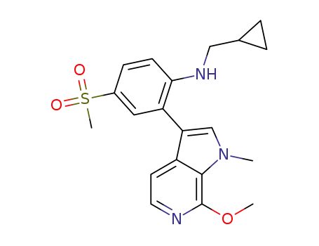 N-(cyclopropylmethyl)-2-(7-methoxy-1-methyl-1H-pyrrolo[2,3-c]pyridin-3-yl)-4-(methylsulfonyl)aniline