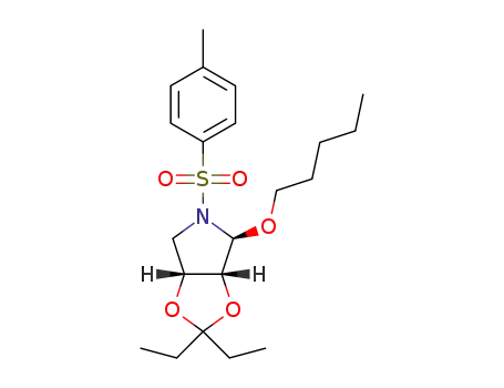 (3aR,4S,6aR)-2,2-diethyl-4-(pentyloxy)-5-tosyltetrahydro-3aH-[1,3]dioxolo[4,5-c]pyrrole