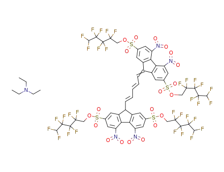 triethylammonium 9-{(1E,3E)-5-[4,5-dinitro-2,7-bis(2,2,3,3,4,4,5,5-octafluoropentyloxysulfonyl)-9H-fluoren-9-ylidene]penta-1,3-dien-1-yl}-4,5-dinitro-2,7-bis(2,2,3,3,4,4,5,5-octafluoropentyloxysulfonyl)-9H-fluoren-9-ide
