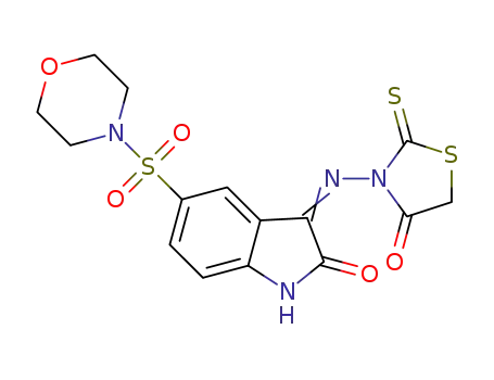 3-(5-(morpholinosulfonyl)-2-oxoindolin-3-ylideneamino)-2-thioxothiazolidin-4-one