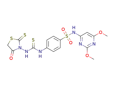 N-(2,6-dimethoxypyrimidin-4-yl)-4-[3-(4-oxo-2-thioxothiazolidin-3-yl)thioureido]benzenesulfonamide