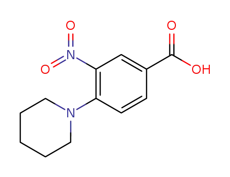 Molecular Structure of 26586-26-5 (3-NITRO-4-PIPERIDIN-1-YLBENZOIC ACID)