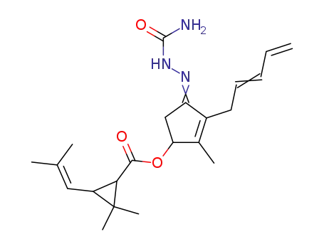 chrysanthemumic acid-(2-methyl-3-penta-2,4-dienyl-4-semicarbazono-cyclopent-2-enyl ester)