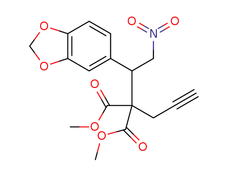 dimethyl 2-(1-(benzo[d][1,3]dioxol-5-yl)-2-nitroethyl)-2-(prop-2-yn-1-yl)malonate