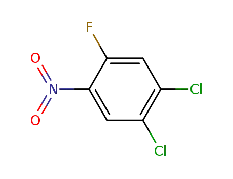 Molecular Structure of 2339-78-8 (1,2-Dichloro-4-fluoro-5-nitrobenzene)