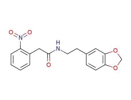 Molecular Structure of 73903-39-6 (N-[2-(1,3-benzodioxol-5-yl)ethyl]-2-(2-nitrophenyl)acetamide)