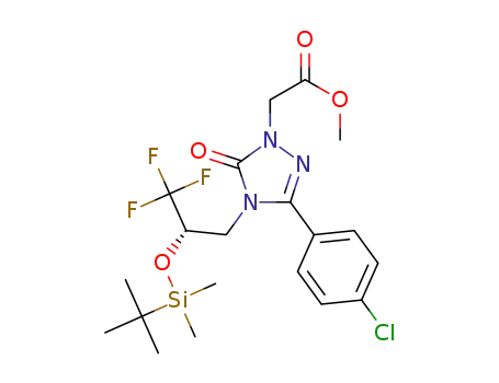 methyl {4-[(2S)-2-{[tert-butyl(dimethyl)silyl]oxy}-3,3,3-trifluoropropyl]-3-(4-chlorophenyl)-5-oxo-4,5-dihydro-1H-1,2,4-triazol-1-yl}acetate