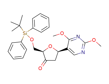 2,4-dimethoxy-5-(5-O-tert-butyldiphenylsilyl-2,3-dideoxy-3-oxo-β-D-ribofuranosyl)pyrimidine