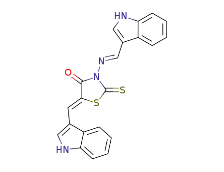 (Z)-5-((1H-indol-3-yl)methylene)-3-(((E)-(1H-indol-3-yl)methylene)amino)-2-thioxo thiazolidin-4-one
