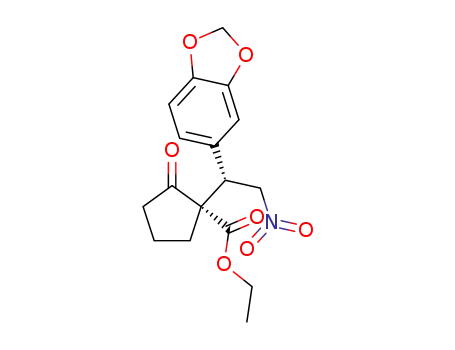 ethyl (S)-1-((S)-1-(benzo[d][1,3]dioxol-5-yl)-2-nitroethyl)-2-oxocyclopentane-1-carboxylate