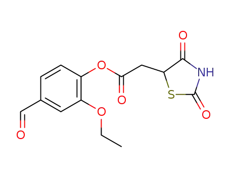 2-ethoxy-4-formylphenyl (2,4-dioxo-1,3-thiazolidin-5-yl)acetate