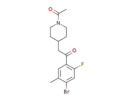 2-(1-acetylpiperidin-4-yl)-1-(4-bromo-2-fluoro-5-methylphenyl)ethan-1-one