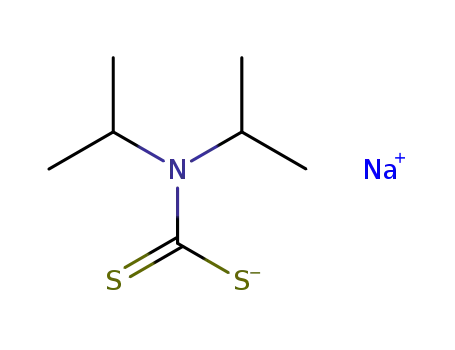 Molecular Structure of 4092-82-4 (Carbamodithioic acid, bis(1-methylethyl)-, sodium salt)