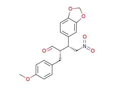 (2S,3R)-3-(benzo[d][1,3]dioxol-5-yl)-2-(4-methoxybenzyl)-4-nitrobutanal