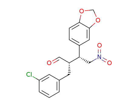 (2S,3R)-3-(benzo[d][1,3]dioxol-5-yl)-2-(3-chlorobenzyl)-4-nitrobutanal