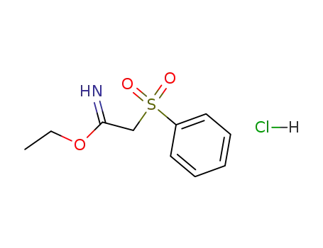Molecular Structure of 63735-19-3 (Ethanimidic acid, 2-(phenylsulfonyl)-, ethyl ester, hydrochloride)