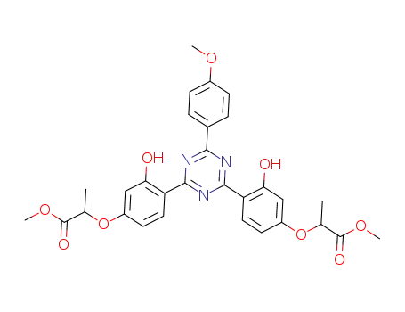 methyl 2-[3-hydroxy-4-[4-[2-hydroxy-4-(2-methoxy-1-methyl-2-oxoethoxy)phenyl]-6-(4-methoxyphenyl)-1,3,5-triazin-2-yl]phenoxy]propanoate