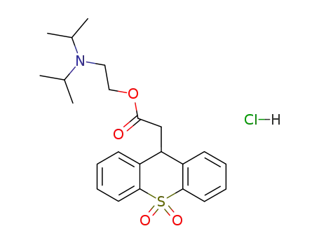 (10,10-dioxo-10λ6-thioxanthen-9-yl)-acetic acid-(2-diisopropylamino-ethyl ester); hydrochloride