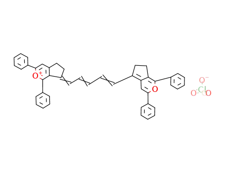 1,3-Diphenyl-5-<-5-<(1,3-diphenylcyclopenteno<3,2:c>pyran-5-yl)-2,4-pentadienylidene>>-cyclopentapyrylium Perchlorate